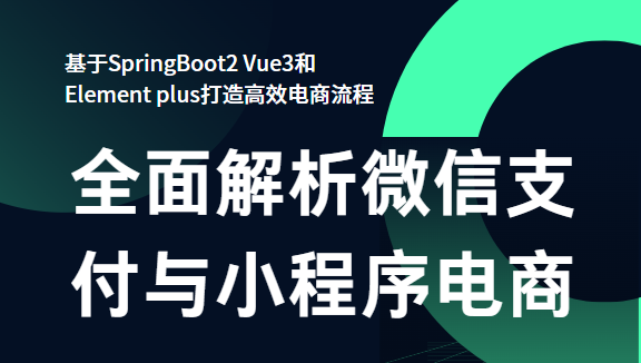 全面解析微信支付与小程序电商 基于SpringBoot2 Vue3和Element plus打造高效电商流程-IT技术资源教程免费分享平台