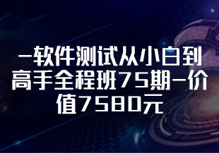 柠檬班-软件测试从小白到高手全程班75期-价值7580元-课件齐全-完结无秘-IT技术资源教程免费分享平台