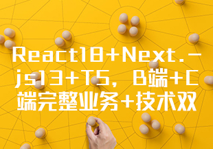 React18+Next.js13+TS，B端+C端完整业务+技术双闭环[完结]-IT技术资源教程免费分享平台
