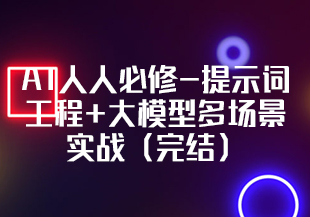 AI人人必修-提示词工程+大模型多场景实战(完结)-IT技术资源教程免费分享平台